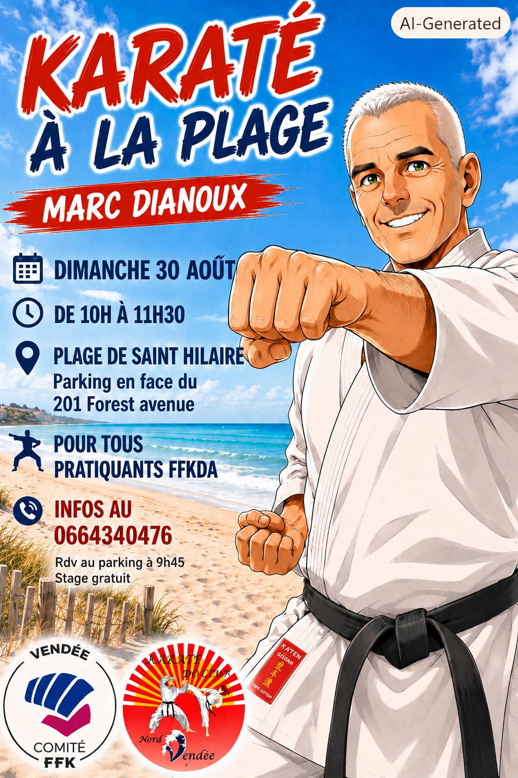 affiche à la plage